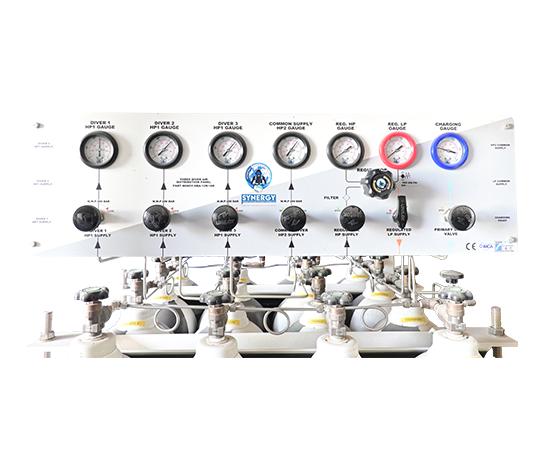 DIVER PANEL BREATHING AIR QUAD